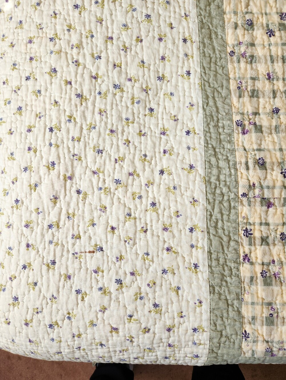 Smith & Johnson Vintage 100% Cotton Stitch Floral Quilt & Shams King Grandmacore - Picture 9 of 10